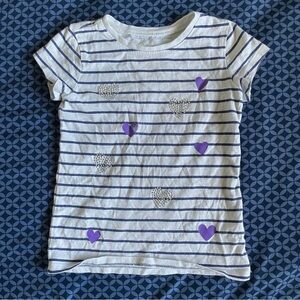 Jumping Beans Cotton Girl’s Purple Heart Tee Gurl’s Size 4 Soft